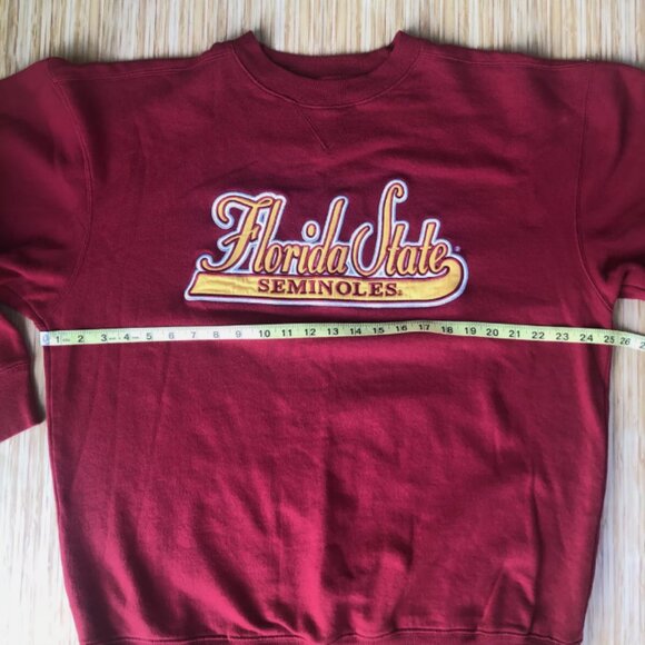 Vintage Cadre Florida State Seminoles Embroidered Applique Sweatshirt XXL - Picture 5 of 8